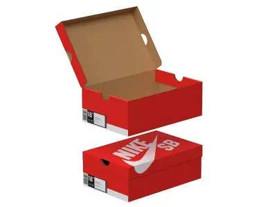 Nike Shoe Box PBR 14 Low-poly 3D model