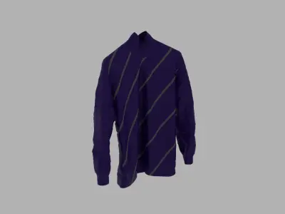 Sweater long sleeved racing shirt Low-poly 3D model