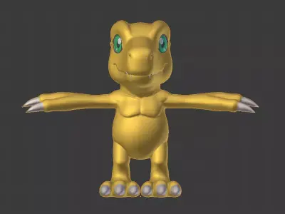 Digimon - Agumon Low-poly 3D model