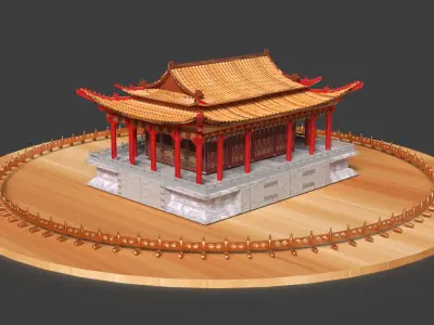 Chinese ancient house 3D model 32