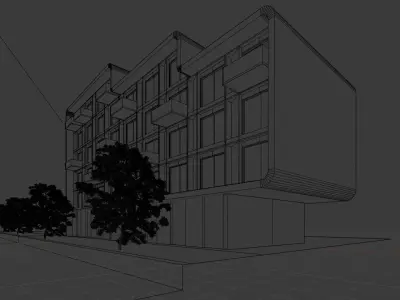 Modern changeable facade Modular Architectural House  3D model