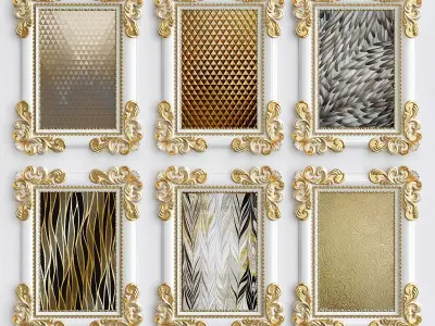 Luxury classic frame pictures 3D model