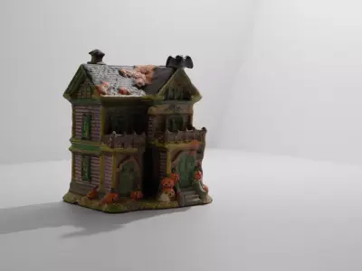 Halloween house decoration Low-poly 3D model