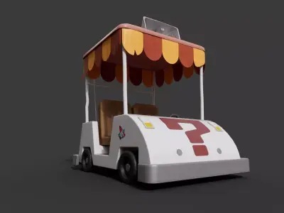 Gravity Falls Cart Low Poly PBR and ORM textures Low-poly 3D model