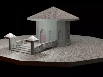 Low poly tomb model Free low-poly 3D model