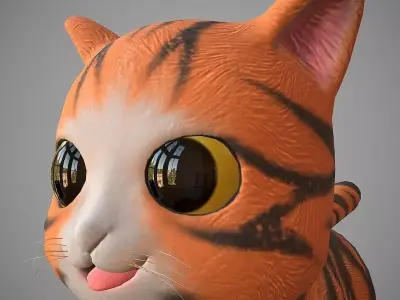 Katty Cat Low-poly 3D model