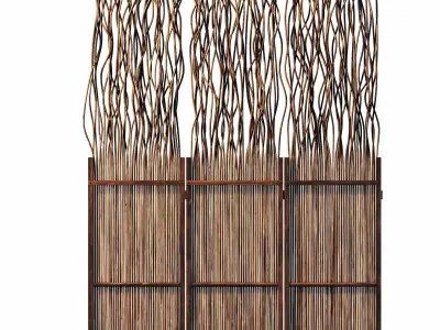Screen branch crooked decor n1 3D model