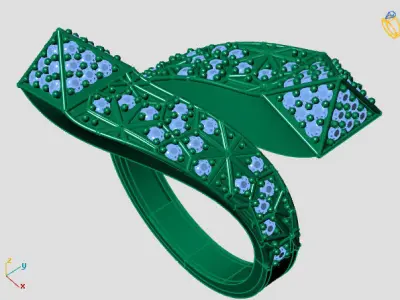 Two Head Women Ring 3DM Womens Ring 3d models 3D print model 3D print model get