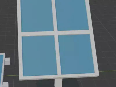 Low Poly Solar Panel 3D Model Low-poly 3D model