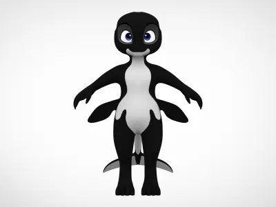 Killer Whale Orca  Low-poly 3D model