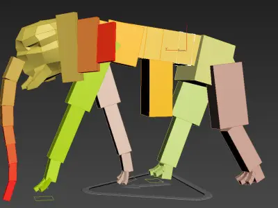 Elephant walk 3D model