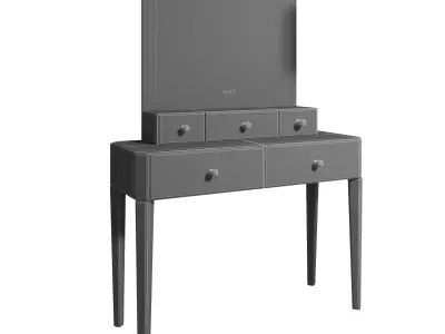 Carmehome dressing table and mirror 3D model