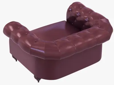 Baxter Diana Chester Armchair 3D model