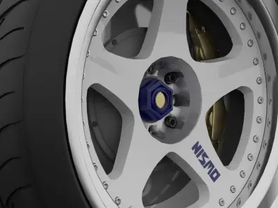 Wheels NISMO LM GT1 Low-poly 3D model