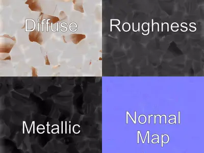 Glossy Meringue Cake Sculpture model pack Low-poly 3D model