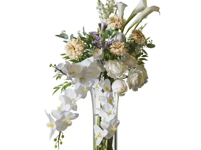 Flower Set 085 3D model