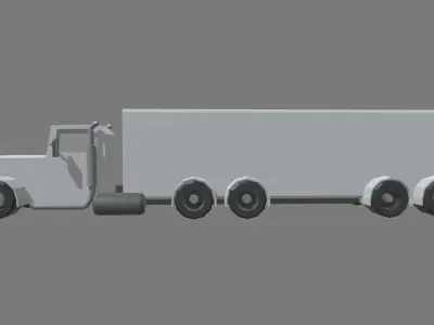 Low Poly Truck 04 Low-poly 3D model