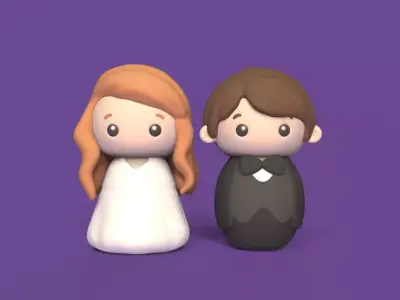 Wedding Cake Topper 3D print model