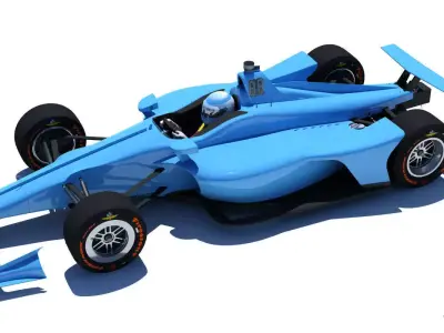 Indycar 2018 - Oval version 3D model