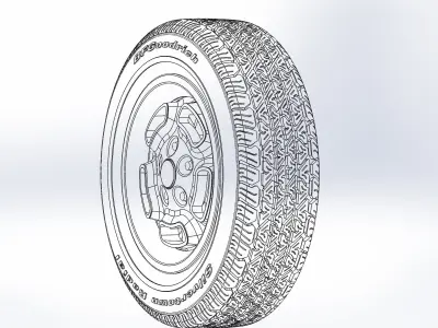 Wheels Kelsey-Hayes W23 recall for scale model 3D print model