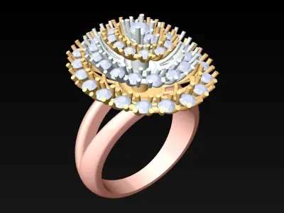 Diamond Ring - Womens Rings - N3928 3D print model