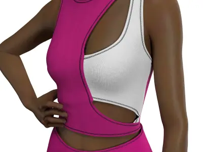 Basic woman clothes 3D model