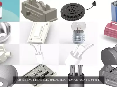 LITTLE ENGINEERS ELECTRICAL ELECTRONICS PACK 3D Model Collection