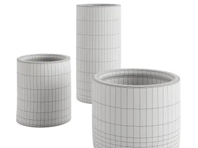 Light Sky Blue or White Vase 3D model