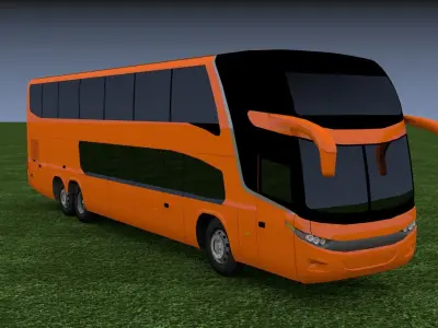 Bus Marcopolo Paradiso G7 1800 Low-poly 3D model