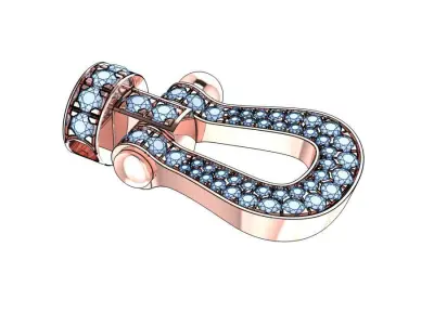 Force Large Diamond Necklace 3D print model