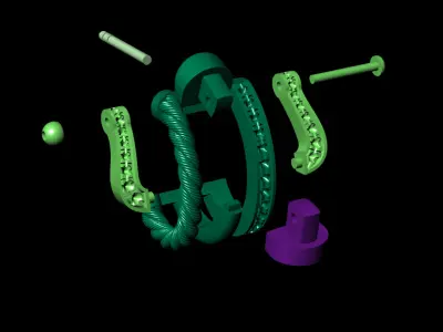 Force Rise Earrings 3D print model