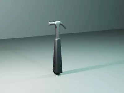 Metalic Hammer 3D model Low-poly 3D model