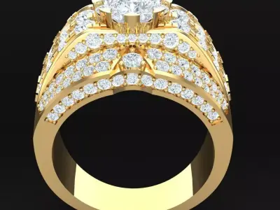 Luxury Men Rings Designs 5MR052 3D print model