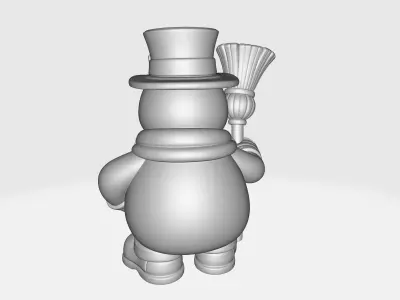 Charming Snowman 3D Print Model Winter Holiday Decoration 3D print model