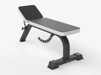Weight flat bench adjustable 02 3D model