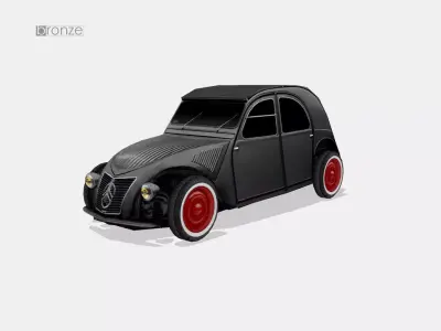 Citroen 2CV A Hot Rod Low-poly 3D model