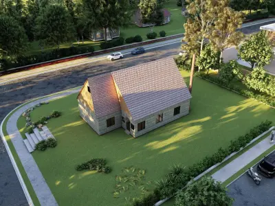 Country house No51 SketchApp  Lumion Free low-poly 3D model