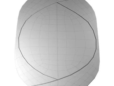 Oval Funky Rug Low-poly 3D model