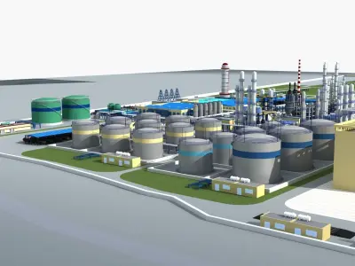Chemical Plant 2 3D model