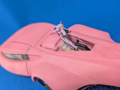Pantera Rosa coche para impresion STL Pink Panther Car Model 3D print model