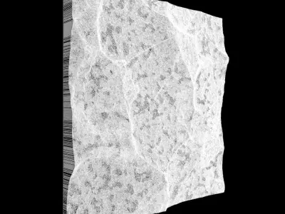 291-RockPanel piece of rock on wall 3D model