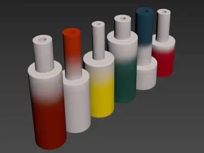 Set interior decorative vases 3D model