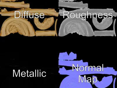 Rope Coil D Model Pack for Realistic Scenes Texture