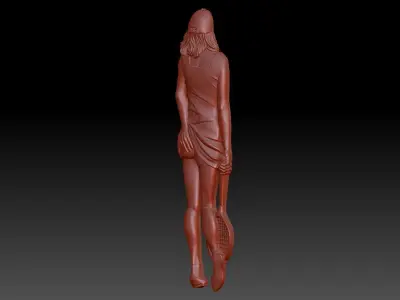 Tennis girl 3D print model