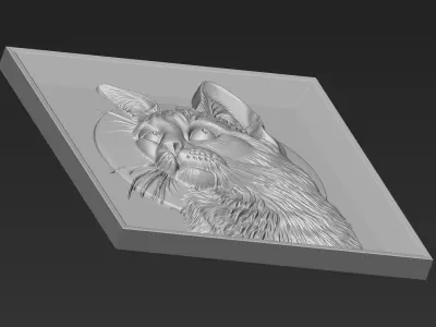 Cat Head A51 3D print model