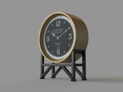 Shyam Table Clocks Brass 3D model