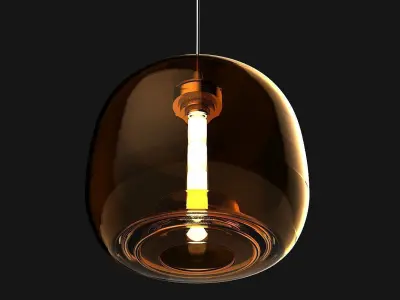 Deco hanging lamp 4 Free 3D model
