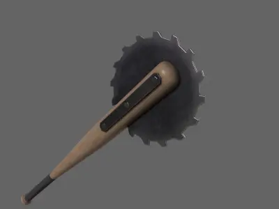 PBR Baseball Bat Weapon V2 Low-poly 3D model