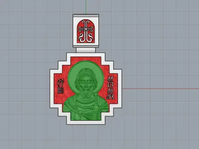 Saint Alexandr Pendant 51310 3D print model