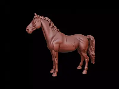 Horse Animal Sculpture 3D print model